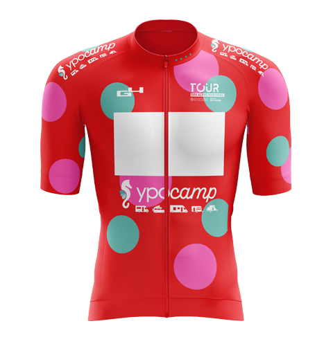 Maillot vélo rouge officiel du tour des alpes maritimes